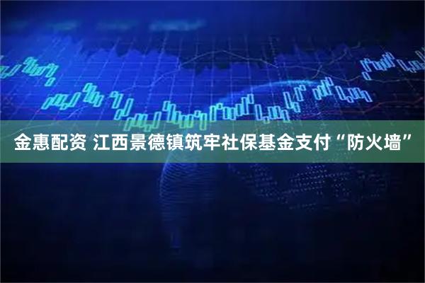 金惠配资 江西景德镇筑牢社保基金支付“防火墙”