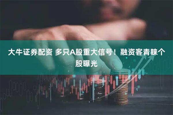 大牛证券配资 多只A股重大信号！融资客青睐个股曝光