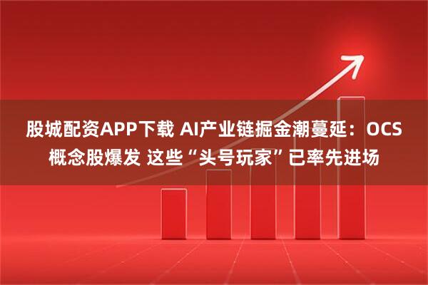 股城配资APP下载 AI产业链掘金潮蔓延：OCS概念股爆发 这些“头号玩家”已率先进场