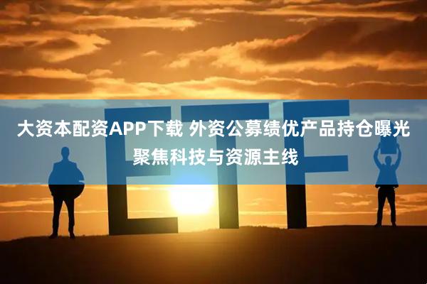 大资本配资APP下载 外资公募绩优产品持仓曝光 聚焦科技与资源主线