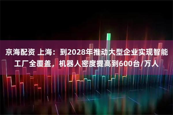 京海配资 上海：到2028年推动大型企业实现智能工厂全覆盖，机器人密度提高到600台/万人
