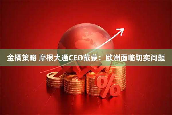 金橘策略 摩根大通CEO戴蒙：欧洲面临切实问题